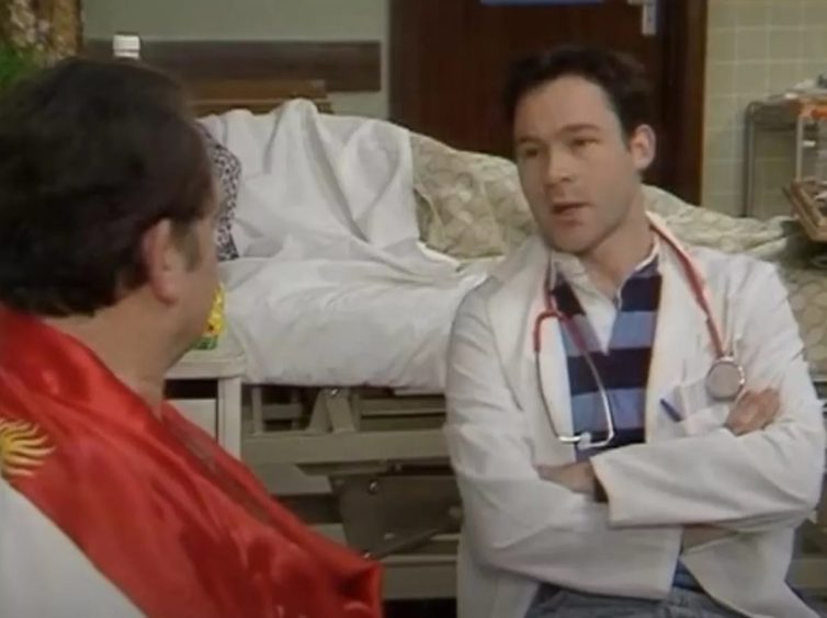 Son of Arbroath legend Andy Stewart, Ewan Stewart as Dr Robbie Meadows in Only Fools and Horses.