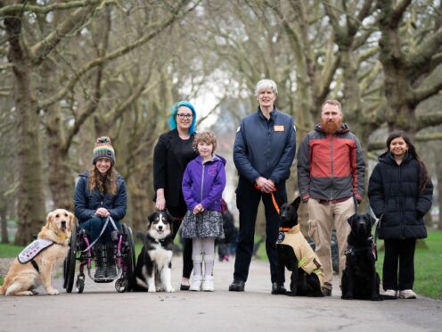 The finalists of the The Kennel Club’s Hero Dog Award in Green Park, London (James Manning/PA)