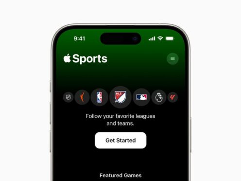 The new app can be tailored to a user’s favourite teams and leagues (Apple)
