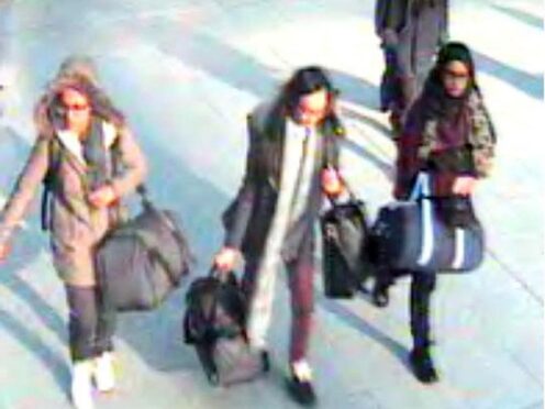 Amira Abase, Kadiza Sultana and Shamima Begum fled the UK (Metropolitan Police/PA)