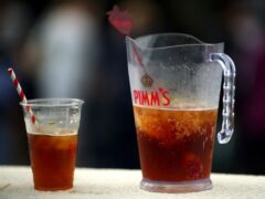 A jug and glass of Pimm’s at Wimbledon (Steven Paston/PA)