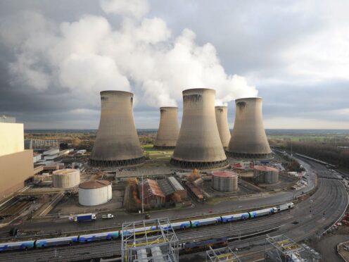 Drax power station near Selby, North Yorkshire. The company has been accused of burning wood pellets sourced from ‘old growth’ forests in Canada (Anna Gowthorpe/PA)