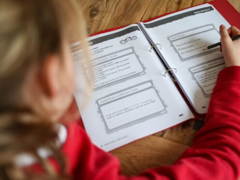 Estimates by the Department for Education suggest 92,000 children were in elective home education in the autumn (Scott Wilson/PA)