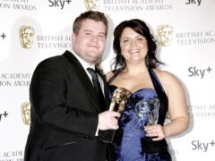 James Corden and Ruth Jones with the programme of the year award received for Gavin And Stacey at the British Academy Television Awards in 2008 (Yui Mok/PA)