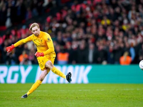Liverpool goalkeeper Caoimhin Kelleher was the hero two years ago in the Carabao Cup final (Nick Potts/PA)