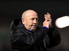 Accrington Stanley manager John Coleman applauds the fans after the Emirates FA Cup third round match at the LV Bet Stadium Meadow Park, Borehamwood. Picture date: Saturday January 7, 2023.