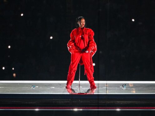 Rihanna performs during the half-time show at Super Bowl in 2023 (Anthony Behar/PA)