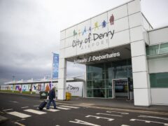 Economy Minister Conor Murphy made the announcement at City of Derry Airport (Liam McBurney/PA)
