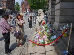 Flowers on the steps of Nottingham Council House (Peter Byrne/PA)