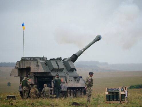The UK has already provided artillery training to Ukrainian troops, and is now investing £245m in replenishing Kyiv’s stock of munitions (Ben Birchall/PA)