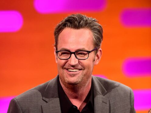 File photo dated 14/01/16 of actor Matthew Perry during filming of the Graham Norton Show (Ian West/PA)