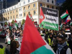 People during a pro-Palestinian protest in London last year (Victoria Jones/PA)