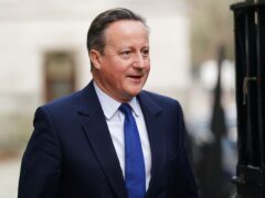 Foreign Secretary Lord David Cameron has urged China to use its influence to pressure Iran over Houthi attacks in the Red Sea (James Manning/ PA)