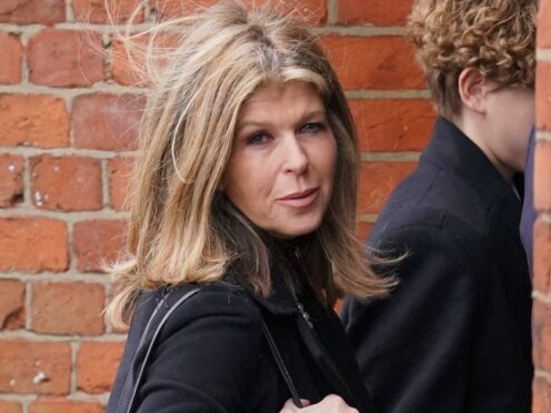 Kate Garraway arrives at the funeral service at St Mary the Virgin church in Primrose Hill, north west London (Jonathan Brady/PA)
