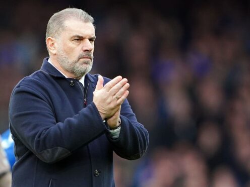 Tottenham manager Ange Postecoglou following the draw at Everton (Peter Byrne/PA)