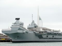 The Royal Navy aircraft carrier HMS Prince of Wales (Andrew Matthews/PA)