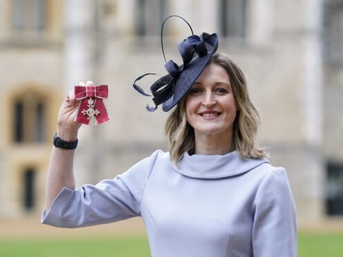 Ellen White was made an MBE at Windsor Castle (Andrew Matthews/PA)