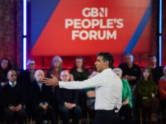 Prime Minister Rishi Sunak during GB News’ People’s Forum (GB News/Matt Pover/PA)