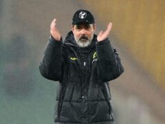 Norwich manager David Wagner applauds the fans following the Sky Bet Championship win over Watford (Joe Giddens/PA)