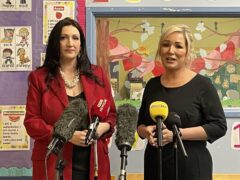 First Minister Michelle O’Neill, right, and deputy First Minister Emma Little-Pengelly were congratulated on their appointments (PA)