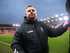 Coventry manager Mark Robins saluted Ellis Simms’ quality in the win at Stoke (Barrington Coombs/PA)