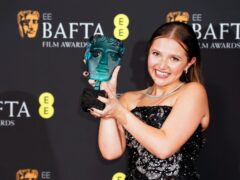 Mia McKenna-Bruce after winning the EE Rising Star award during the Bafta Film Awards 2024 (Ian West/PA)