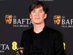 Cillian Murphy in the press room after winning the Best Leading Actor award for Oppenheimer during the Bafta Film Awards 2024 (Ian West/PA)