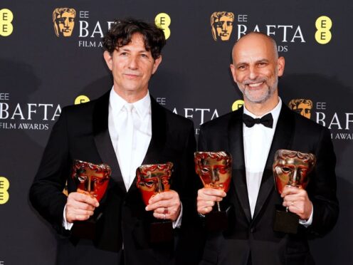 Director Jonathan Glazer and producer James Wilson were among the UK winners at the 2024 Bafta awards, for their film The Zone of Interest (Ian West/PA)