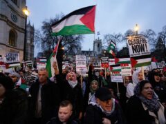 The Home Secretary has questioned what repeated pro-Palestine marches were ‘hoping to achieve’, saying demonstrators had ‘made their point’. (Lucy North/PA)