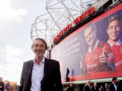Sir Jim Ratcliffe outside Old Trafford (Peter Byrne/PA)