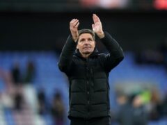 Crystal Palace manager Oliver Glasner applauds the fans (Bradley Collyer/PA)