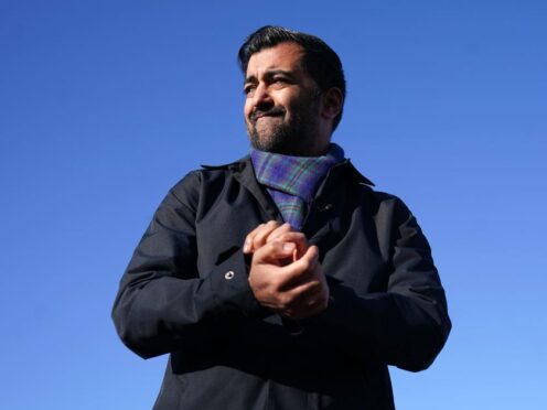 Humza Yousaf was campaigning in Glasgow (Andrew Milligan/PA)