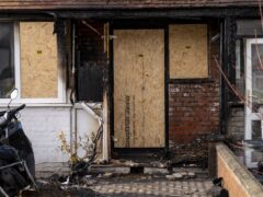 The scene of a fatal house fire in Streatham, south London (Jordan Pettitt/PA)