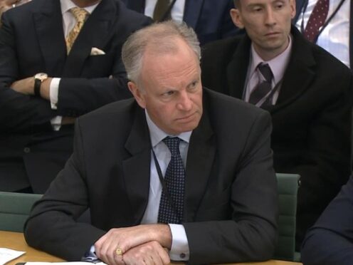 Post Office chief executive Nick Read giving evidence to the Business and Trade Select Committee in the House of Commons (House of Commons/UK Parliament)