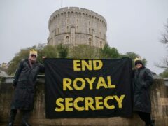 Republic’s protest at Windsor over royal ‘secrecy’ (Rikki Blue/Republic/PA)