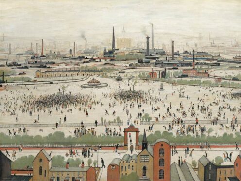 L.S Lowry’s painting Sunday Afternoon will be publicly displayed for the first time in 57 years (Christie’s/PA)