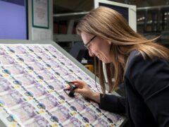 Sarah John, chief cashier and the production of the new King Charles III £10 note (Bank of England/PA)