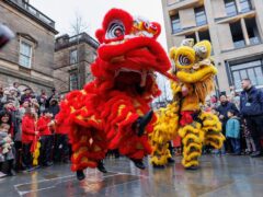 A parade took place at St James Quarter to mark Chinese New Year (Nick Mailer/PA)