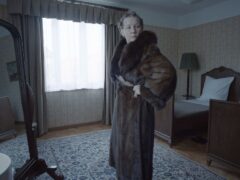 Sandra Huller in a scene from The Zone of Interest (A24 via AP)