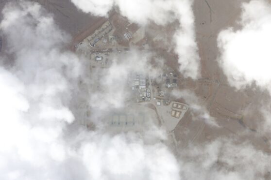 A military base known as Tower 22 in north-eastern Jordan was targeted by a bomb-carrying drone (Planet Labs PBC/AP)