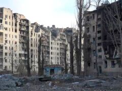 Russian forces have completed their takeover of Avdiivka (Head of the Russian-controlled Donetsk region Denis Pushilin telegram channel via AP)