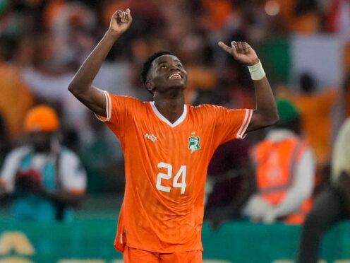Simon Adingra hailed “one of the most beautiful moments of my life” as Ivory Coast won the Africa Cup of Nations (Sunday Alamba/AP)
