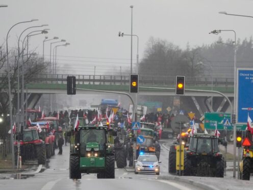 Polish farmers are angry at EU agrarian policy and cheap Ukraine produce imports (AP Photo/Czarek Sokolowski)