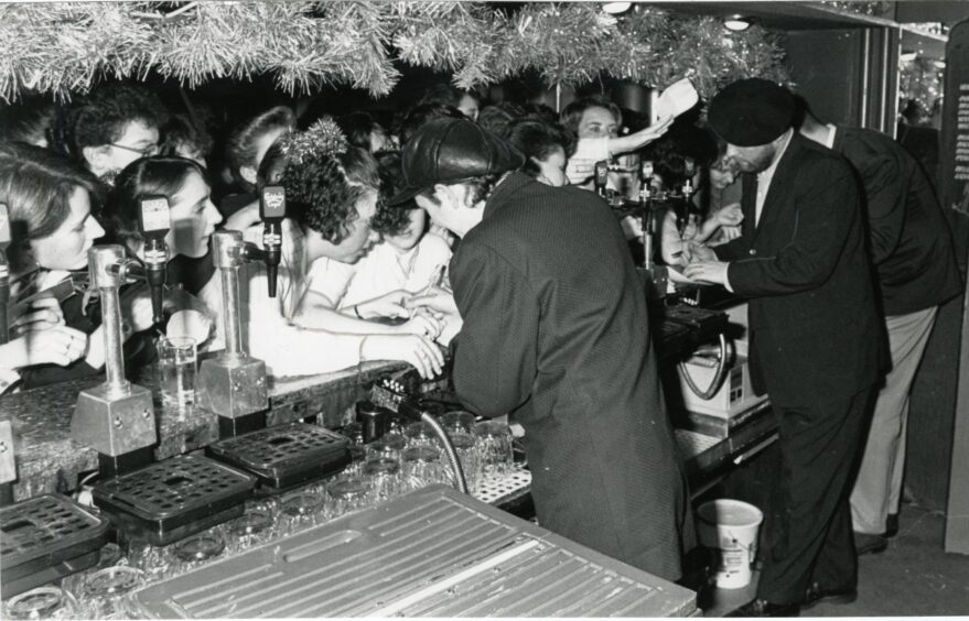 Dundee band Danny Wilson signing autographs at Coconut Grove in 1987.