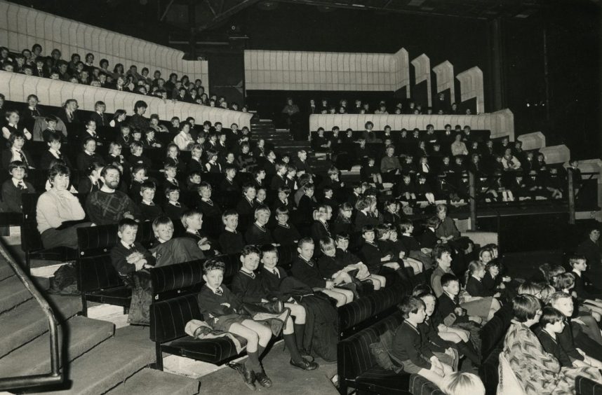 Some of the audience of schoolchildren who attended The Snow Queen in 1986. 