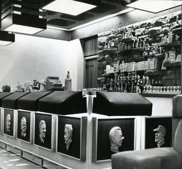 The interior of the Fairway Bar, Birkdale Place, in 1969.