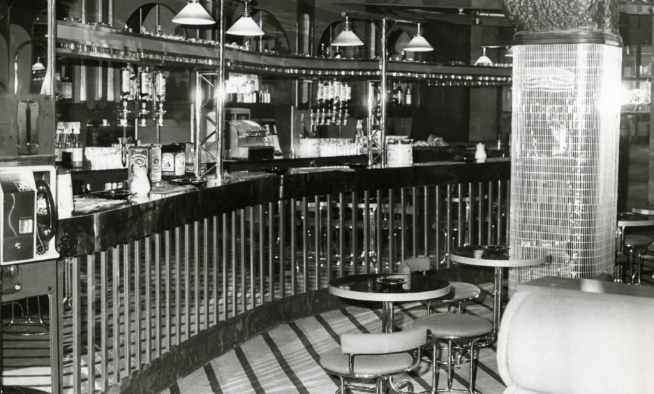 The Cactusville Bar, Castle Street, Dundee, on Hogmanay 1982.
