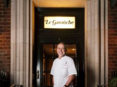 Michel Roux Jr in the doorway of Le Gavroche (Jodi Hinds/Christie’s Images Ltd/PA)