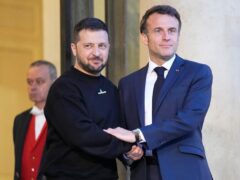 Emmanuel Macron, right, and Volodymyr Zelensky have agreed a bilteral security deal (AP Photo/Michel Euler, File)