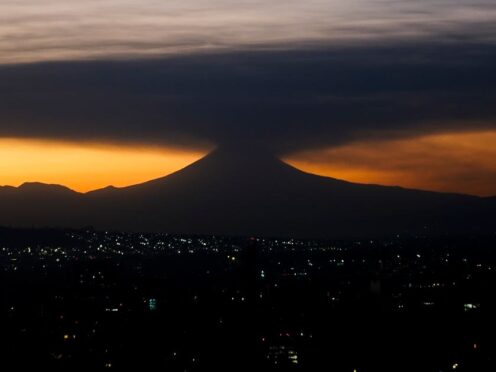 The Popocatepetl volcano spews smoke and ash (Marco Ugarte/AP)